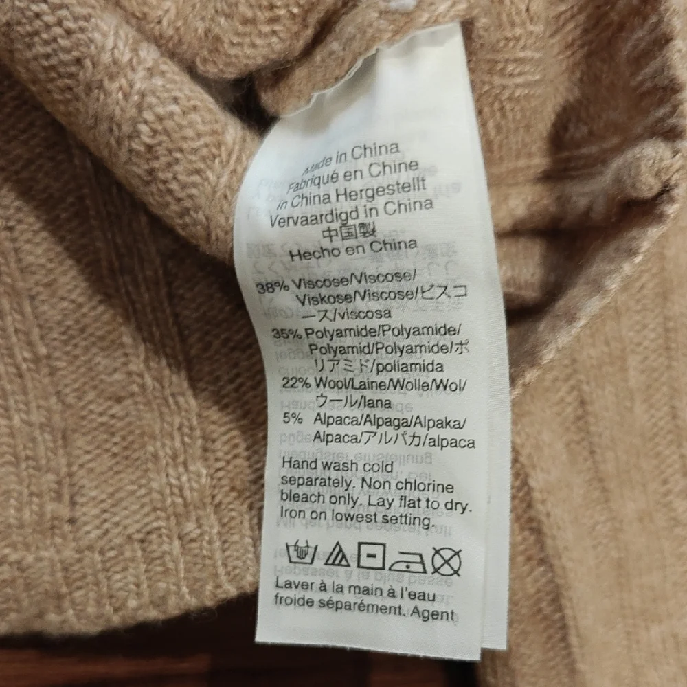 Madewell Camel Cropped Knit Sweater - Picture 5 of 6